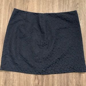 Club Monaco Navy Patterned Miniskirt